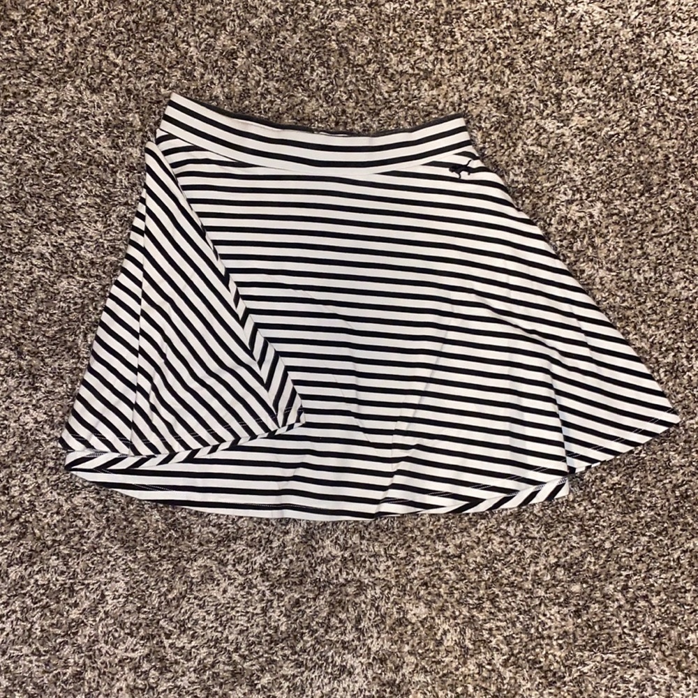 Pinstripe PINK peplum skirt